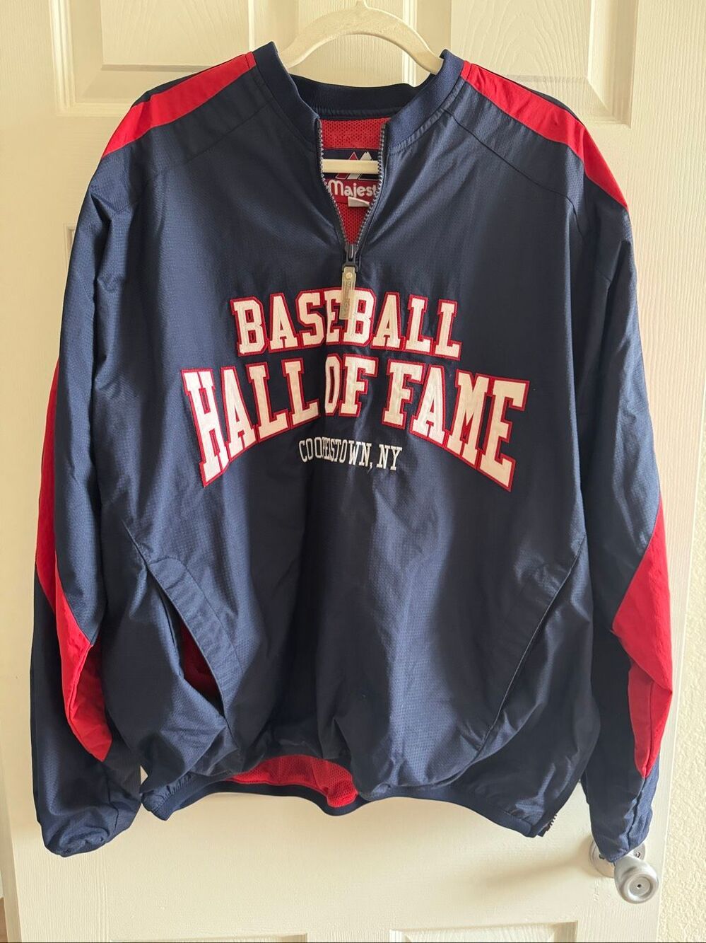 Majestic Baseball Hall of Fame Quarter-Zip Pullover Jacket Men’s Large